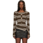 Miss Sixty Brown KNWLS Edition Striped Hoodie