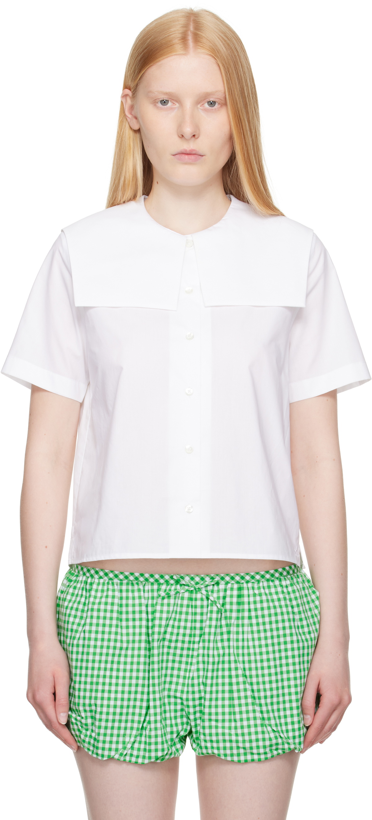 Sandy Liang White Drew Shirt
