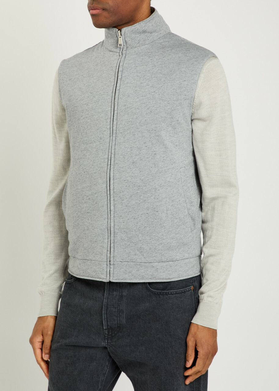 Aurélien Quilted Reversible Shell Gilet Beige