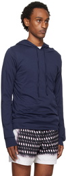 Dries Van Noten Indigo Drawstring Hoodie