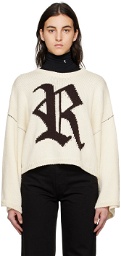 Raf Simons Off-White Jacquard Sweater