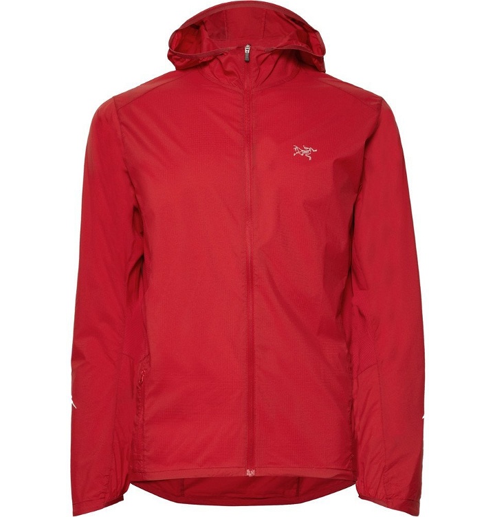 Photo: Arc'teryx - Incendo Slim-Fit Mesh-Panelled Lumin Hooded Jacket - Men - Red