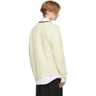Lanvin Off-White Wool and Alpaca V-Neck Sweater