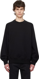 WOOYOUNGMI Black 3D Coral Back Logo Sweatshirt