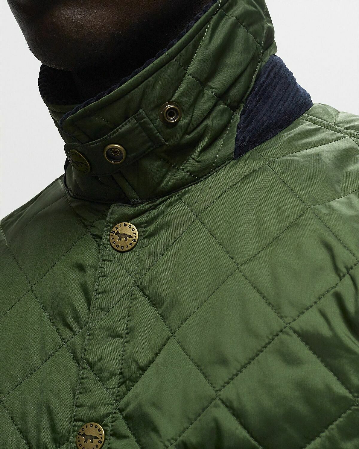 Barbour Barbour X Maison Kitsune Kenning Quilt Green Overshirts