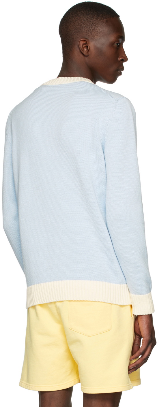 ARC-LOGO JACQUARD SWEATER Blue – Bodega