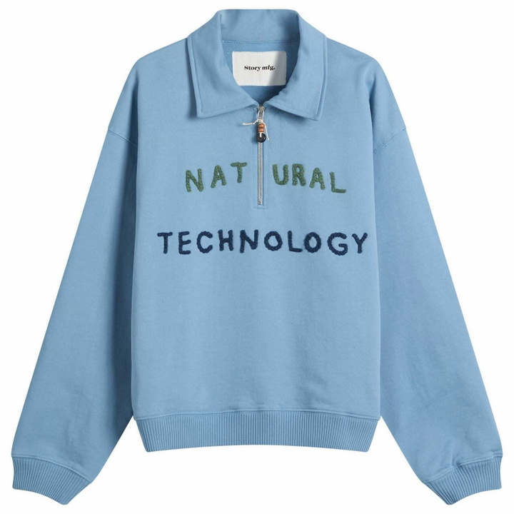 Photo: Story mfg. Men's Geo Pullover in Blue