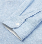Mr P. - Mélange Linen Shirt - Men - Light blue
