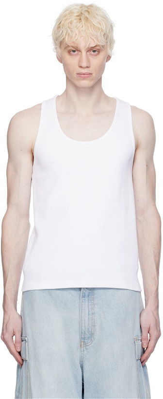 Photo: VTMNTS White Embroidered Tank Top