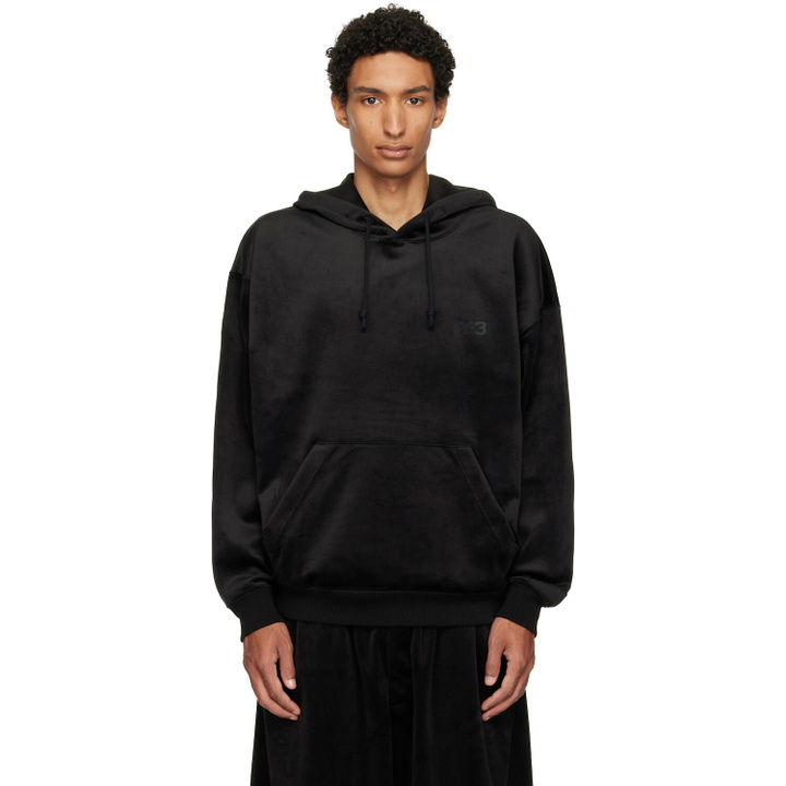 Photo: Y-3 Black Velvet Corduroy Hoodie
