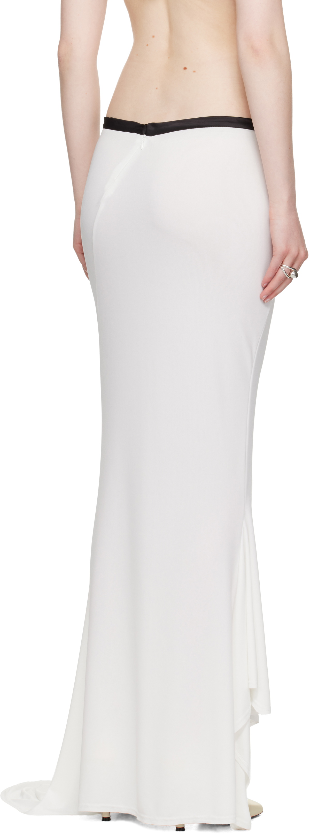 AARON ESH SSENSE Exclusive Bridal Capsule Asymmetric Fish Tail Maxi Skirt