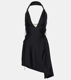 Coperni Asymmetric jersey minidress