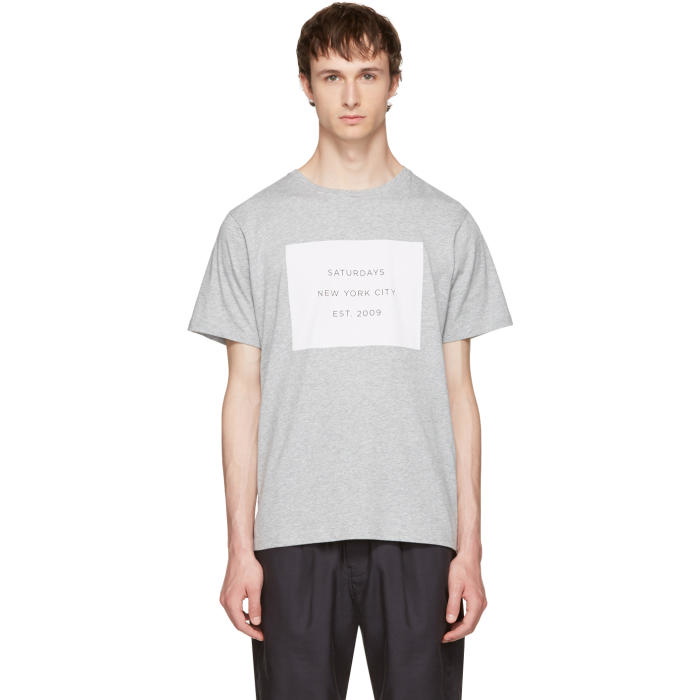 Photo: Saturdays NYC Grey Established Block T-Shirt