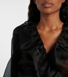 Rebecca Vallance Anjou sheer silk organza blouse