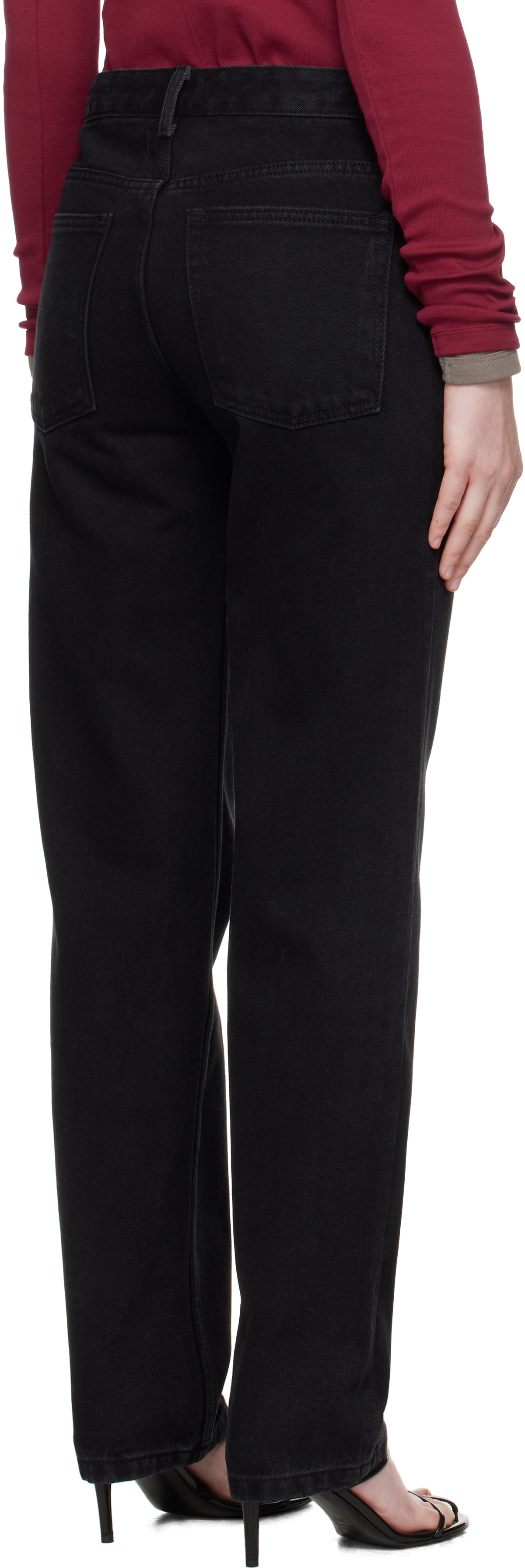 R2W Black Hatty Tapered Jeans