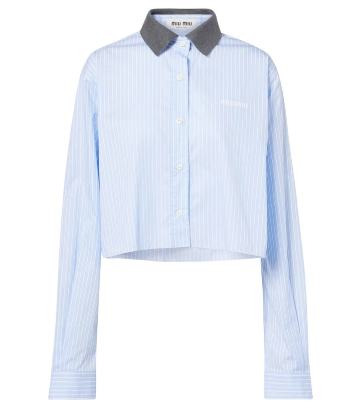 Photo: Miu Miu Cropped cotton shirt