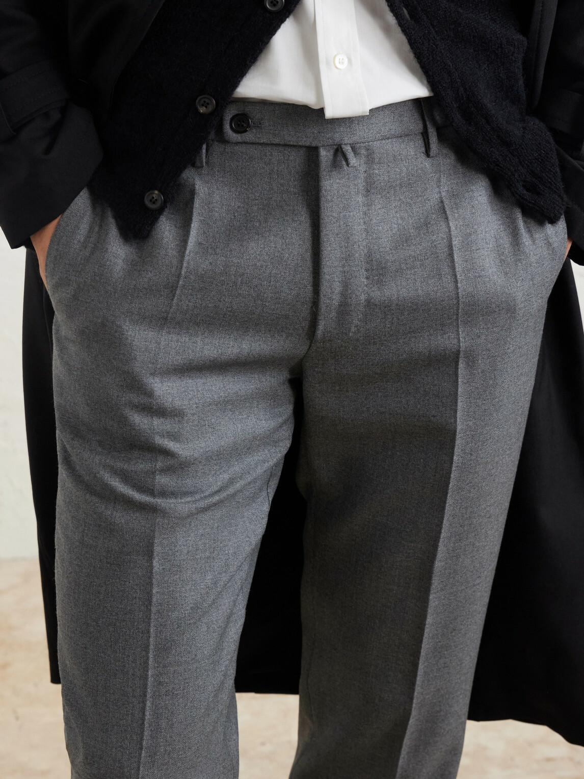 Slowear - Straight-leg Wool-Canvas Trousers - Gray