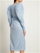 ROTATE - Bridget Embellished Net Wrap Midi Dress