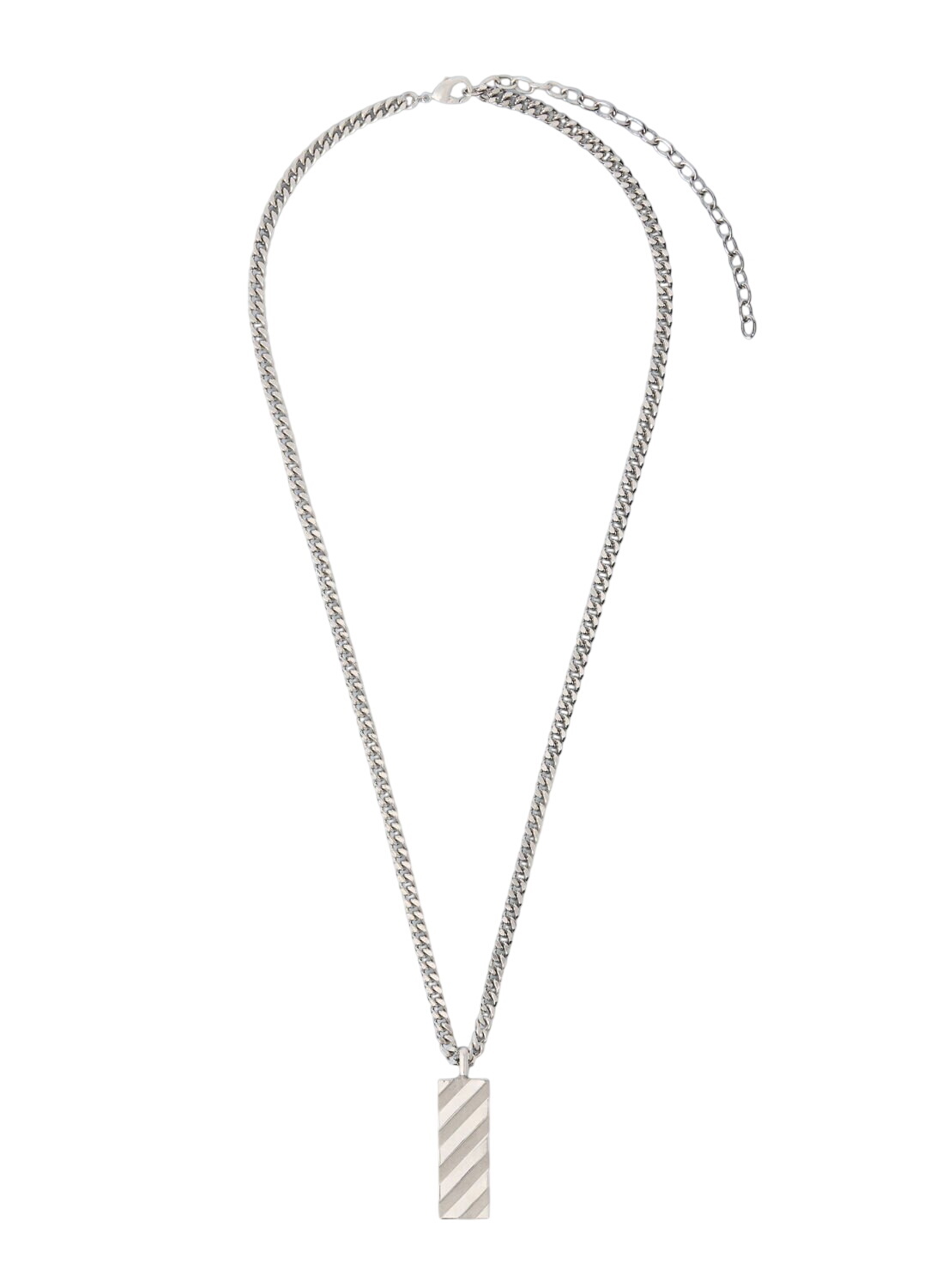 OFF-WHITE silver Texture Paperclip ネックレス Off-White c/o Virgil Abloh Silver Short Multi Paperclip Necklace