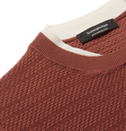 Ermenegildo Zegna - Slim-Fit Textured-Wool Sweater - Red