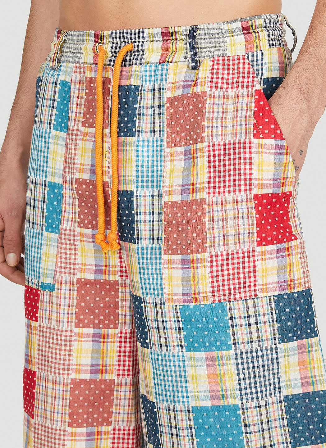 (Di)vision Patchwork Check Shorts