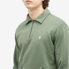 Polo Ralph Lauren Men's Regatta Bear Half Zip Sweatshirt in Cargo Green