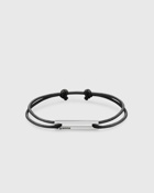 Le Gramme 1.7g Sterling Silver Black Cord Bracelet Black - Mens - Jewellery