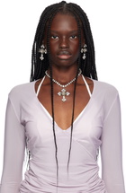 Blumarine Silver Cross Choker