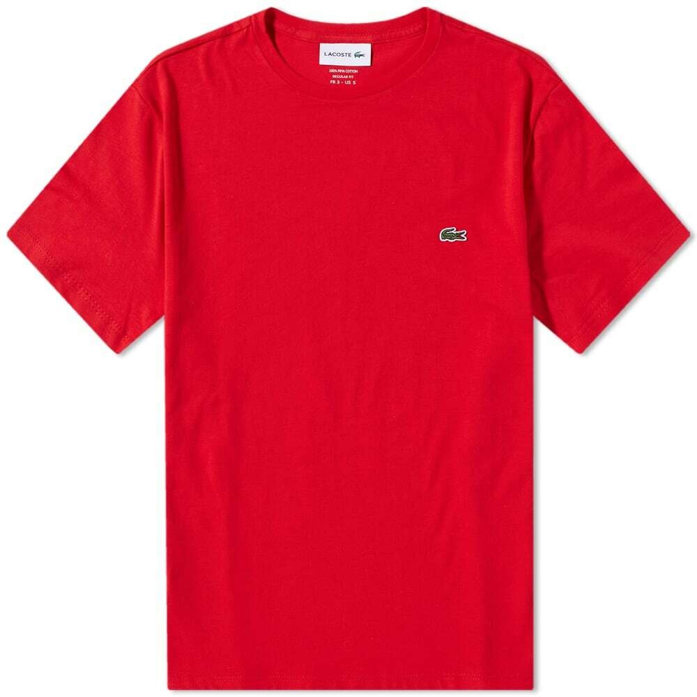 Lacoste Men's Classic Fit T-Shirt in Red Lacoste