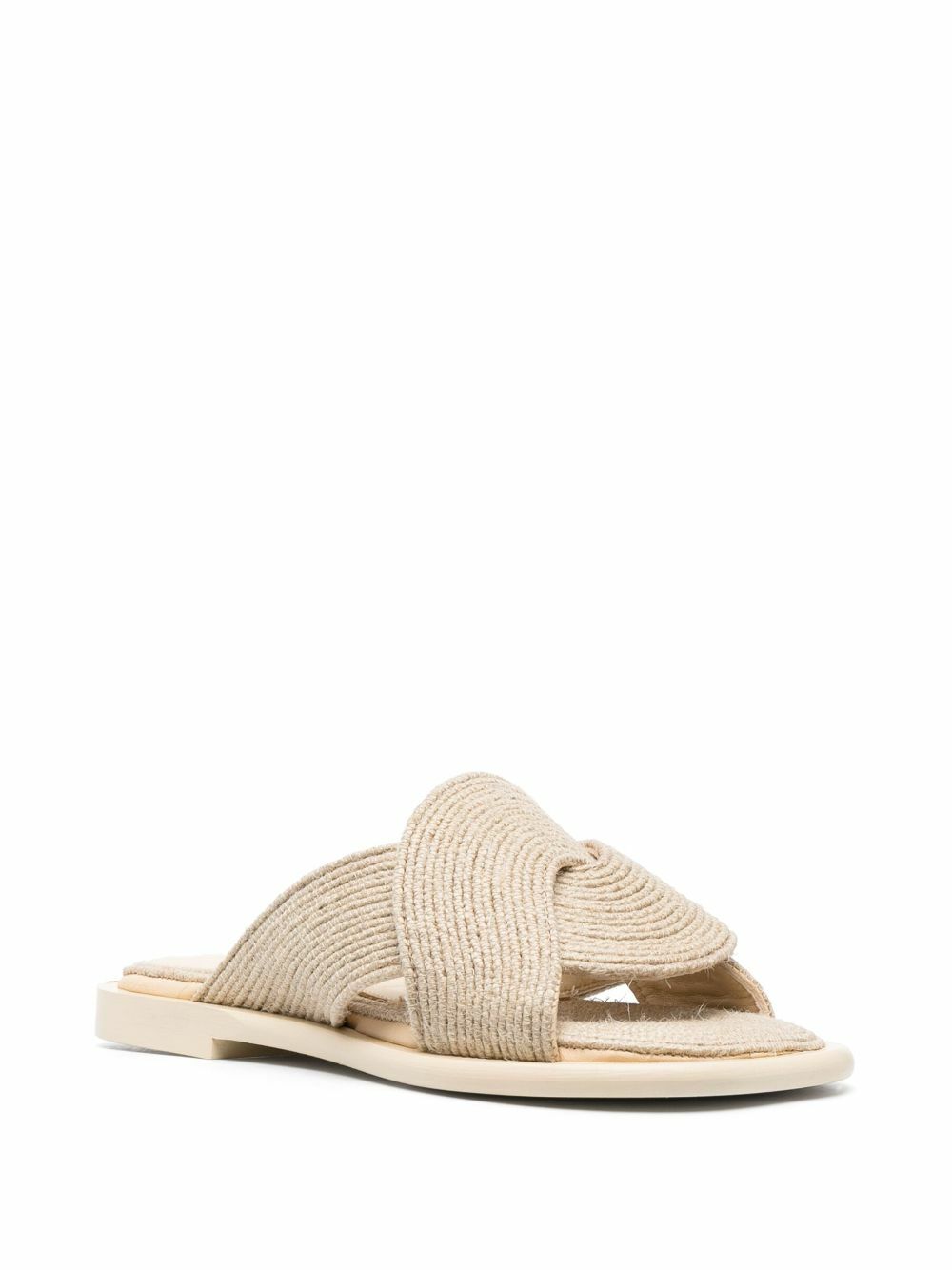 LOEWE PAULA'S IBIZA - Petal Raffia Flat Sandals Loewe