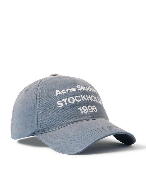 Photo: Acne Studios - Logo-Embroidered Cotton-Twill Baseball Cap