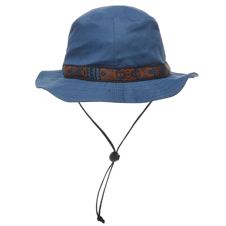 Photo: KAVU Men's Organic Strap Bucket Hat in Steel Blue