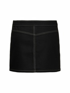 COURREGES Stretch Cotton Denim Mini Skirt