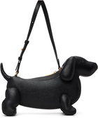 Thom Browne Black Pebble Grain Baby Hector Shoulder Bag