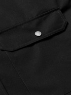 FRAME - Plaque Cotton Overshirt - Black