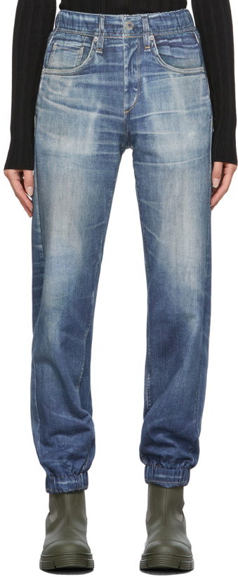 Photo: rag & bone Blue Trompe L'oeil Miramar Jogger Lounge Pants