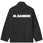 Jil Sander Men's Back Logo Coach Jacket in Black