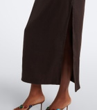 SIR Draped linen midi dress