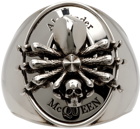 Alexander McQueen Silver Spider Skull Ring