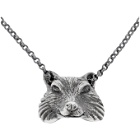 Ugo Cacciatori Silver Tiny Wolf Pendant Necklace