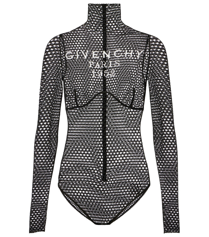 Photo: Givenchy Logo mesh bodysuit