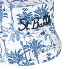 MC2 Saint Barth Cotton Bucket Hat With Front Embroidery And Toile De Jouy Pattern