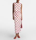 Cala de la Cruz Avelino polka-dot linen crop top