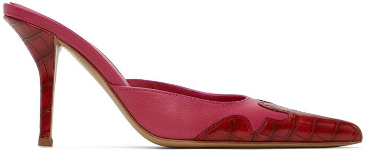 Photo: Miaou Pink & Red GIABORGHINI Edition June Mules
