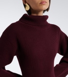 Aya Muse Cursa ribbed-knit wool minidress and tights set