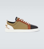 Christian Louboutin Fun Louis Junior leather and canvas sneakers