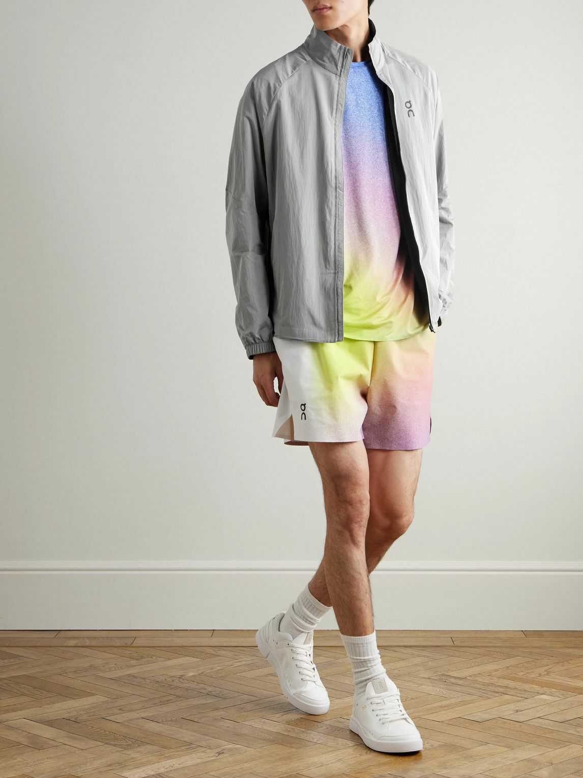 ON - Court Logo-Print Recycled-Shell Tennis Jacket - Gray