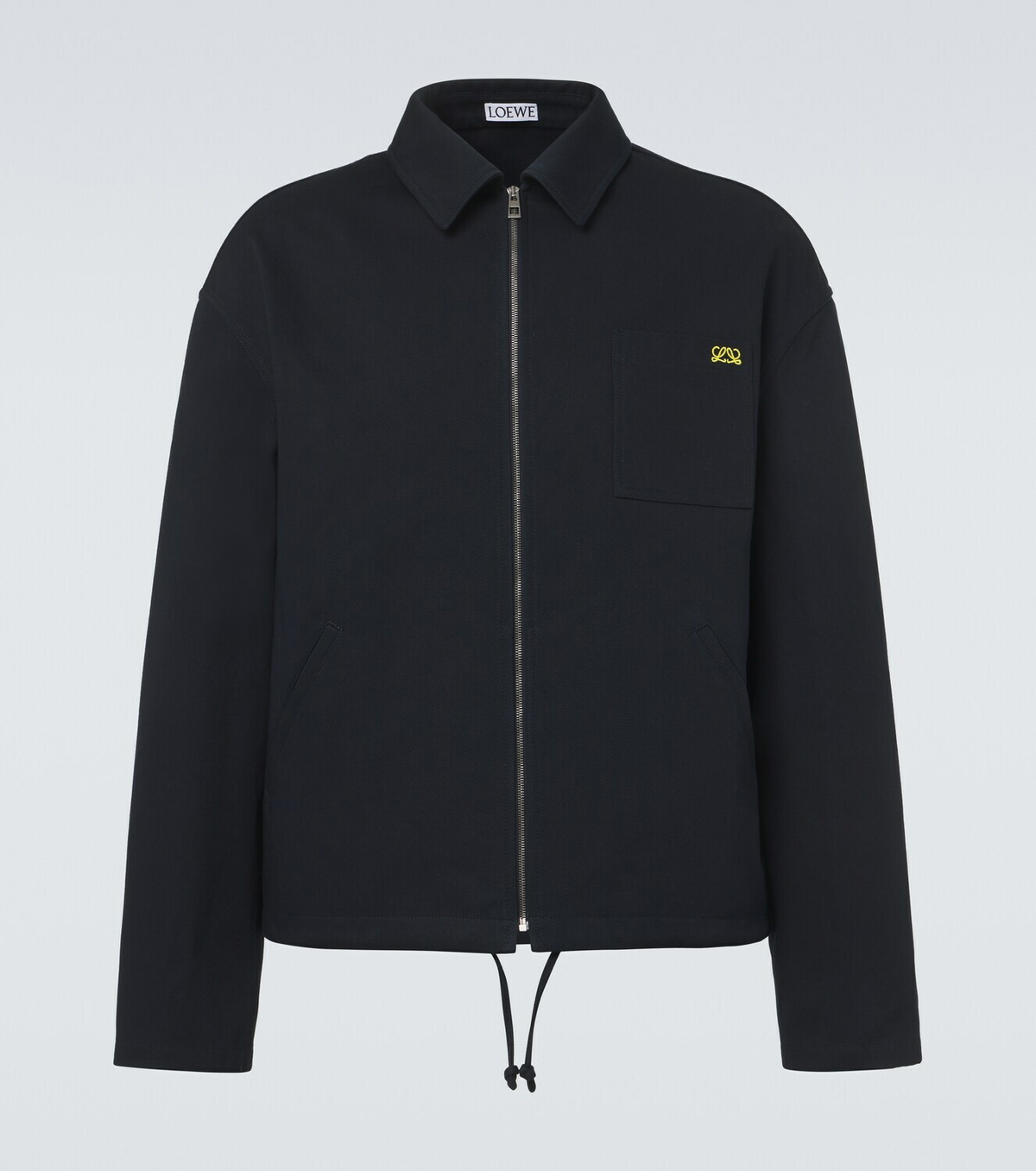 Loewe Logo embroidered cotton jacket