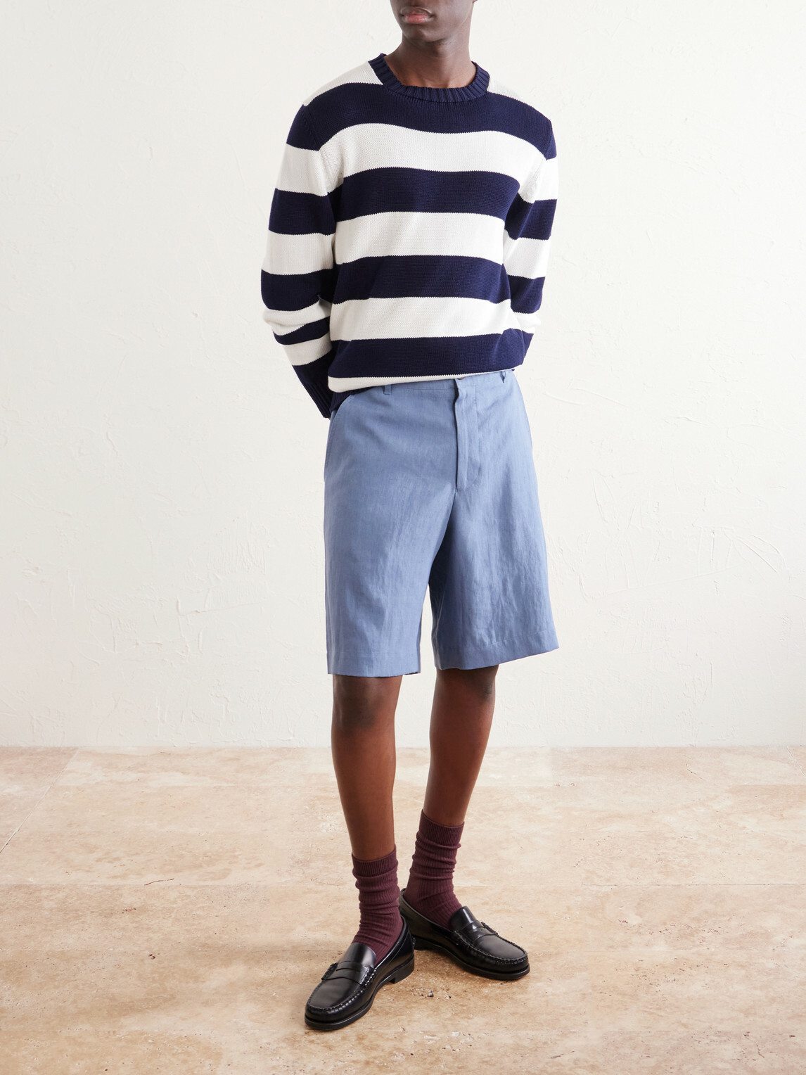 Paul Smith - Straight-Leg Linen Shorts - Blue
