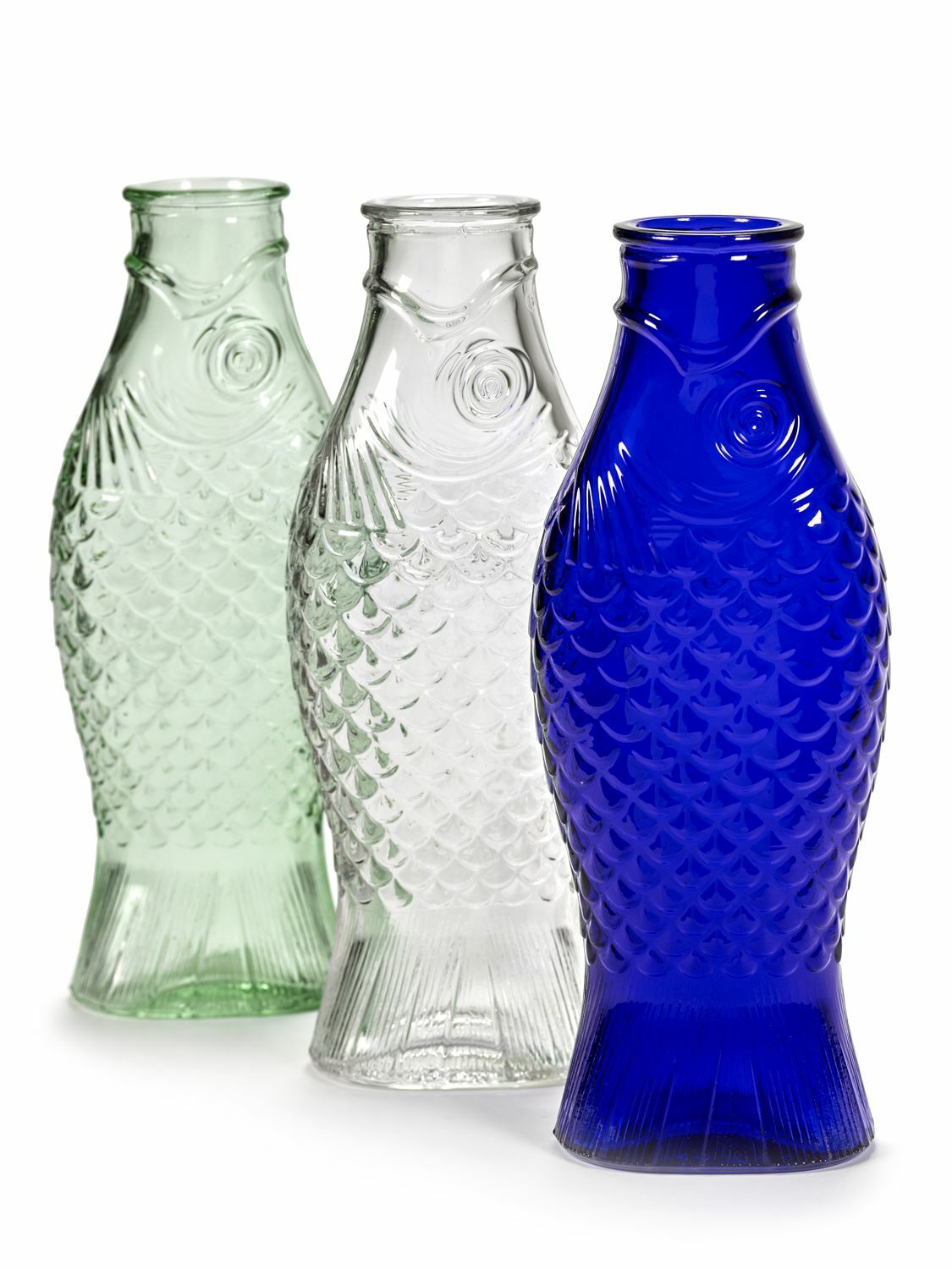 SERAX Transparent Green Fish & Fish Vase